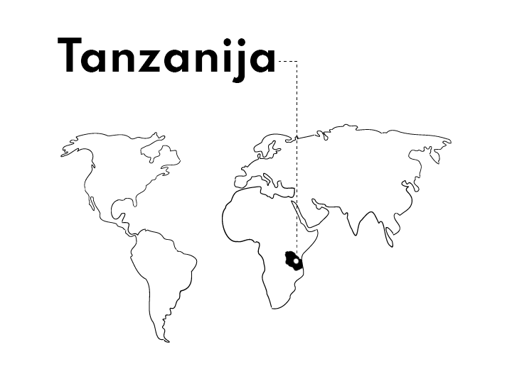 Tanzānijas kafijas izcelsmes karte